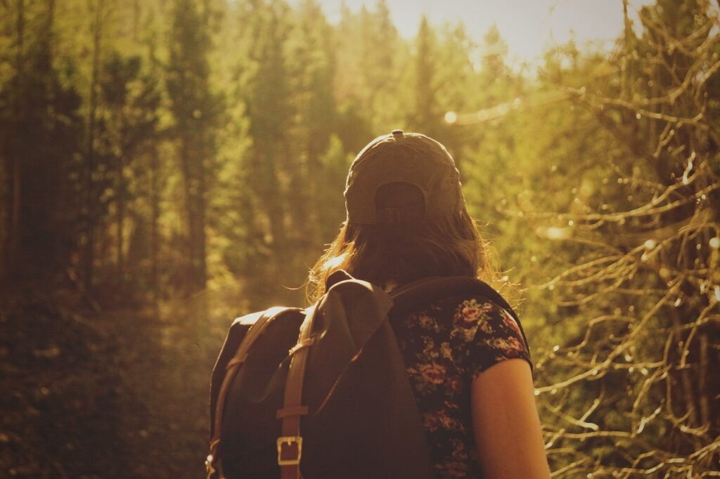 hiker, hiking, nature